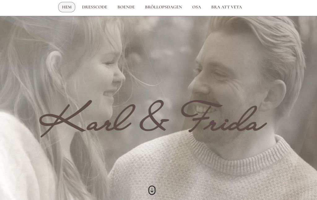 Karl Och Frida: Wedding&nbsp;page