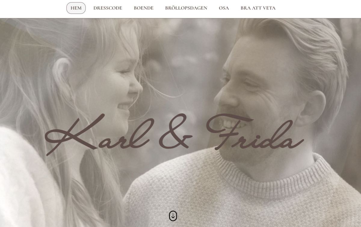 Karl Och Frida: Wedding&nbsp;page